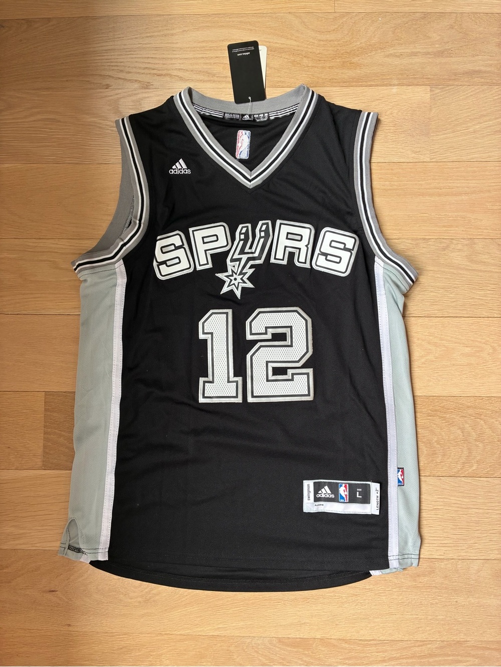 Signed Aldridge Adidas San Antonio Spurs #12 Black & Gray Basketball Jersey